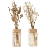 J-Line Geurolie bloemen takken naturel (2-delig)