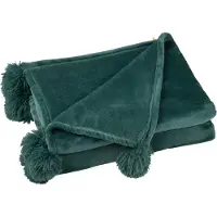Jline Plaid pompom polyester donker groen