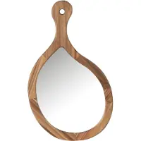 J-Line Spiegel Palette Hout/Glas Natuur Large