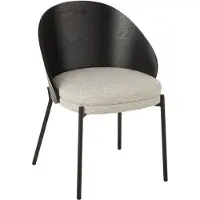 Jline Stoel Lone Multiplex/Metaal Zwart/Grijs