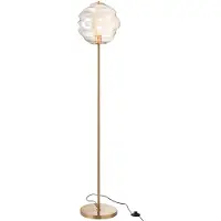 J-Line Floor lamp honeycomb glass light cognac