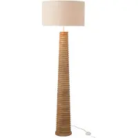 J-Line Floor lamp threaded ailanthus wood natural/grey