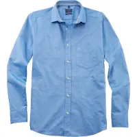 Olymp overhemd blauw regular fit uni