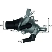 MAHLE ORIGINAL TI 158 83 Thermostaat, koelvloeistof