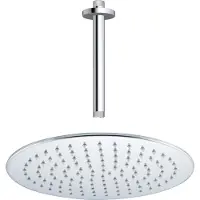 FortiFura Calvi Hoofddouche - 30cm - rond - plafondarm 20cm - chroom SW1139119/SW377830