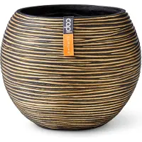 Capi Europe Bloempot Nature-Rib Goud / Zwart D 12 H 10 Cm
