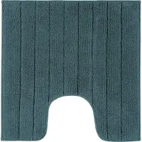 Casilin WC-mat Antislip Luca - 59x59cm - Met Uitsparing - Vierkante Badmat - Waterabsorberend - Wasbaar en Sneldrogend - 100% Katoen - Blauw
