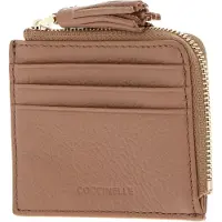 Coccinelle Leren Kaarthoes Tassel Credit Card Holder Skin Lichtbruin