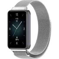 Strap-it Milanees RVS bandje / Milanese band - geschikt voor de Honor Band 9 (zilver)