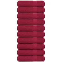 vidaXL Badhanddoeken FROGN 10 st 100x150 cm 360 g/m² bordeaux