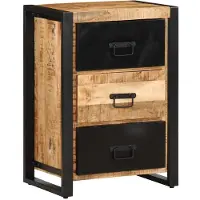vidaXL Ladekast 50x35x70 cm massief ruw mangohout