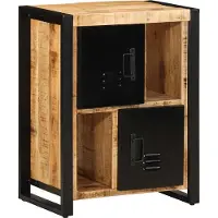vidaXL Dressoir 55x35x70 cm massief ruw mangohout