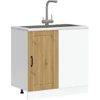 vidaXL Onderkast Lucca bewerkt hout artisanaal eikenkleur