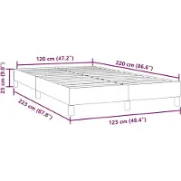 vidaXL Bedframe zonder matras 120x220 cm fluweel zwart