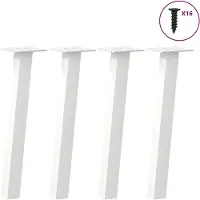 vidaXL Salontafelpoten 4 st 42 cm staal wit