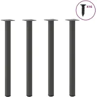 DKD Home Decor Console tafelpoten 4 st 72-74 cm staal antraciet