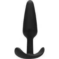 Simplicity GILLES medium cork butt-plug with handles - Black