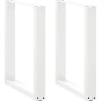 vidaXL Eettafelpoten 2 st U-vormig 70x(72-73) cm staal wit