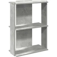 vidaXL Boekenkast 3-laags 60x30x80 cm bewerkt hout betongrijs