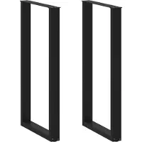 vidaXL Bartafelpoten 2 st U-vormig 60x(110-111) cm staal zwart
