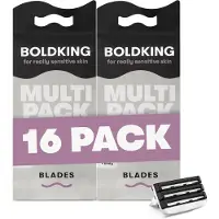 Boldking Scheermesjes Extra Sensitive - 13+3 Gratis Scheermesjes Man & Vrouw - Scheermesjes voordeelverpakking Zeer Gevoelige Huid - Heren & Dames - 16 Razor Blades