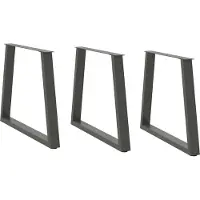 vidaXL Eettafelpoten 3 st V-vormig 80x(72-73,3) cm staal antraciet