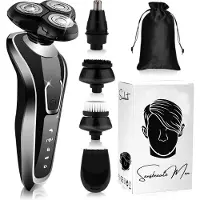 Sansbeauté 5-in-1 Elektrisch Scheerapparaat Mannen met Trimmer S1110 - Nat & Droog – Baardtrimmer - Tondeuse - Neustrimmer - 5 Opzetstukken - Electric Shaver - Waterproof