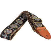 Gaucho Gitaarband - GST-1280-4 - Authentic Deluxe Series - Jacquard weefsel - Suède achterkant - Zwart/Blauw/Rood