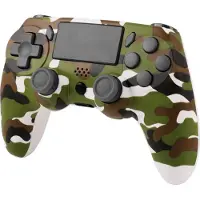 Ntech PS4 Controller Geschikt voor PS4 en PS3 - PS4 controller Draadloos Camouflage Groen - Audio Jack Input - Touch Sensor - Dual Trilmotoren Draadloze Controller