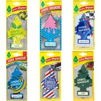 ARBRE MAGIQUE Set van 6 - Geurboom luchtverfrisser voor in de auto – Car Parfum – Geurboompje – Geurbooster – Wonderboom – Geurverfrisser – Nieuwe Auto – Autogeur – Autoparfum – Geurblad