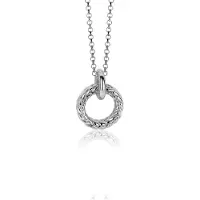 Zinzi zilveren hanger rond met touweffect 19mm ZIH2246 (zonder collier)