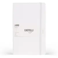 Castelli Notitieboek A5 Milano – 13×21 cm - Acquarello - Neutral – blanco inhoud – luxe Italiaans design – Made in Italy