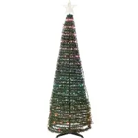 Beliani SAARLOQ - LED kerstboom - Groen - 188 cm - Synthetisch materiaal