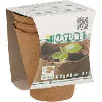 Nature Kweekpotjes | | 8 x Ø 8 cm | 3 stuks (Turftablet, Afbreekbaar)