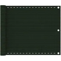 vidaXL Balkonscherm 75x300 cm HDPE donkergroen