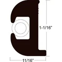 Taco Metals Rub Rail Kit 236-v110809bbk702 70´ Zwart