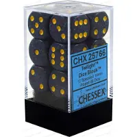 Chessex Twilight Gespikkeld D6 16mm Dobbelsteen Set (12 stuks)