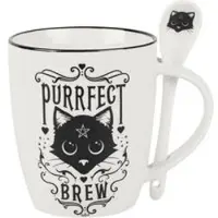 Alchemy England - Gothic Kop - Purrfect Brew - voor Geen - wit-zwart - Maat Standard