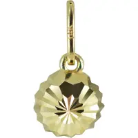 New Bling 132400304 Gouden Hangertje - Half Bolletje - Bewerkt - 4 mm Doorsnee - 14 Karaat - Bedel - Goud