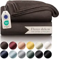 Blumtal - Fleece Deken - Super Zacht Fleece Plaid 220x240 cm - Donker Bruin