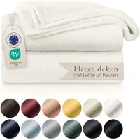 Blumtal - Fleece Deken - Super Zacht Fleece Plaid 270x230 cm - Creme