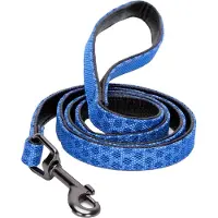 Nobleza Hondenriem reflecterend - lederlook hondenriem - waterproof - Blauw - 120 cm