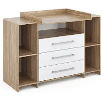 Vicco Oskar Commode – 143 x 100 cm XL met laden Wit/Sonoma