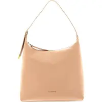 Coccinelle Leren Schoudertas Gleen Handbag Grained Leather Toasted Beige