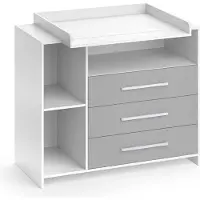 Vicco Oskar Commode – 113 x 100 cm Wit/Grijs