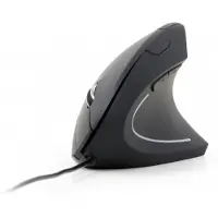 Gembird ergonomische bedrade USB muis met 6 knoppen - 1200-3200 DPI / zwart - 1,35 meter