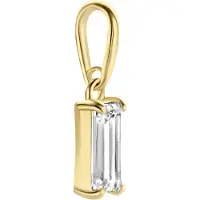 New Bling 9NBG-0216 Gouden Hangertje - Dames - Zirkonia - Baguette Geslepen - 6 x 3 mm - 14 Karaat - Goud
