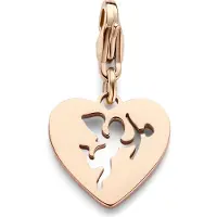 CO88 Collection 8CH-00023 Stalen Bedel - Hartje - Cupido - Opengewerkt - 16 x 16 mm - Roségoudkleurig