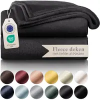 Blumtal - Fleece Deken - Super Zacht Fleece Plaid 130x150 cm - Antraciet