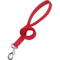 Nobleza Hondenriem Reflecterend – Gevoerd Handvat – Rode Hondenlijn – Nylon Uitlaatriem – 120 cm x 2 cm - Rood